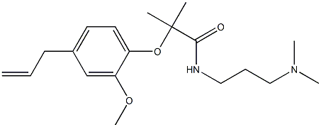 2-(4-Allyl-2-methoxyphenoxy)-N-[3-(dimethylamino)propyl]-2-methylpropionamide Struktur