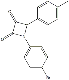 4-(p-Methylphenyl)-1-(p-bromophenyl)azetidine-2,3-dione Struktur