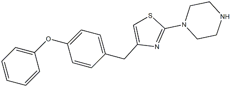 1-[4-[(4-Phenoxyphenyl)methyl]-2-thiazolyl]piperazine Struktur