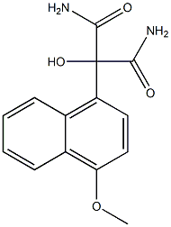 2-(4-Methoxy-1-naphtyl)-2-hydroxymalonamide Struktur