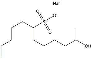 11-Hydroxydodecane-6-sulfonic acid sodium salt Struktur