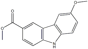 6-Methoxy-9H-carbazole-3-carboxylic acid methyl ester Struktur