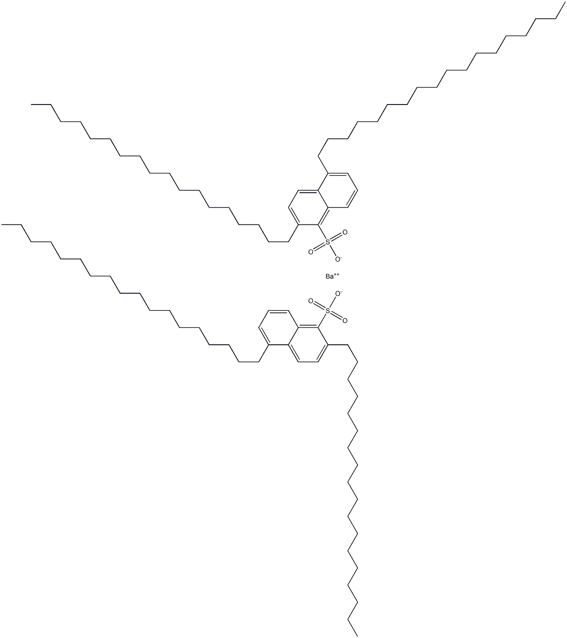 Bis(2,5-dioctadecyl-1-naphthalenesulfonic acid)barium salt Struktur