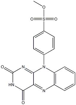 4-[(2,3,4,10-Tetrahydro-2,4-dioxopyrimido[4,5-b]quinoxalin)-10-yl]benzenesulfonic acid methyl ester Struktur