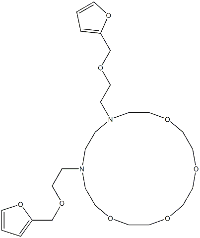 N,N'-Bis[2-[(furan-2-yl)methoxy]ethyl]-N,N'-(3,6,9,12-tetraoxatetradecane-1,14-diyl)ethane-1,2-diamine Struktur