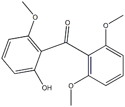 2-Hydroxy-2',6,6'-trimethoxybenzophenone Struktur