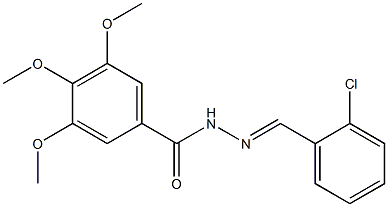 N'-(2-Chlorobenzylidene)3,4,5-trimethoxybenzhydrazide Struktur