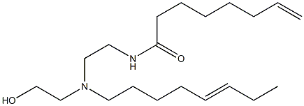 N-[2-[N-(2-Hydroxyethyl)-N-(5-octenyl)amino]ethyl]-7-octenamide Struktur