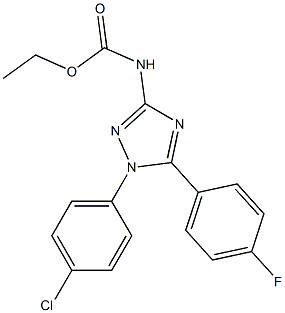 1-(4-Chlorophenyl)-5-(4-fluorophenyl)-3-((ethoxycarbonyl)amino)-1H-1,2,4-triazole Struktur