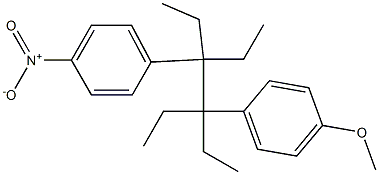 3,4-Diethyl-3-(4-methoxyphenyl)-4-(4-nitrophenyl)hexane Struktur