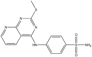 4-[4-Sulfamoylanilino]-2-(methylthio)pyrido[2,3-d]pyrimidine Struktur