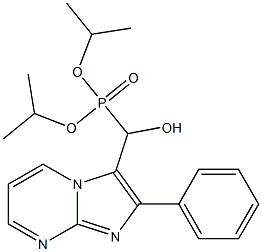 (2-Phenylimidazo[1,2-a]pyrimidin-3-yl)hydroxymethylphosphonic acid diisopropyl ester Struktur