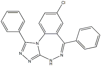 8-Chloro-1,6-diphenyl-4H-[1,2,4]triazolo[4,3-a][1,3,4]benzotriazepine Struktur