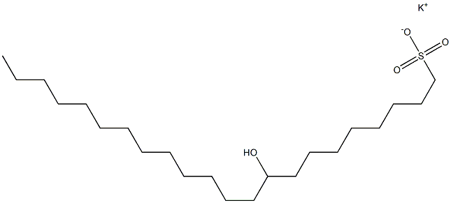 9-Hydroxydocosane-1-sulfonic acid potassium salt Struktur