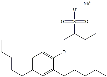 1-(2,4-Dipentylphenoxy)butane-2-sulfonic acid sodium salt Structure