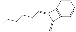 8-Hexylidenebicyclo[4.2.0]octa-1(6),2,4-trien-7-one Struktur