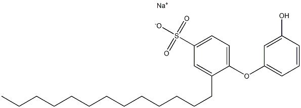 3'-Hydroxy-2-tridecyl[oxybisbenzene]-4-sulfonic acid sodium salt Struktur