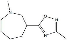 3-Methyl-5-(1-methyl-1-azacycloheptan-3-yl)-1,2,4-oxadiazole Struktur