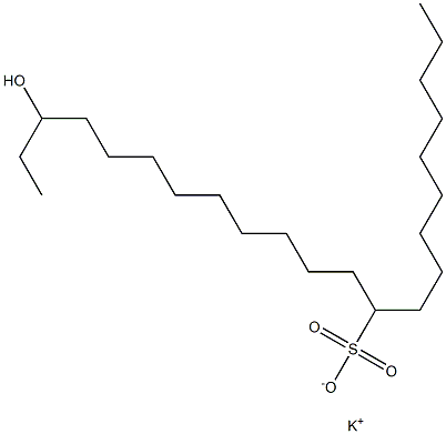 20-Hydroxydocosane-10-sulfonic acid potassium salt Struktur