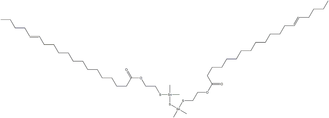 Bis[dimethyl[[2-(13-octadecenylcarbonyloxy)ethyl]thio]stannyl] sulfide Struktur