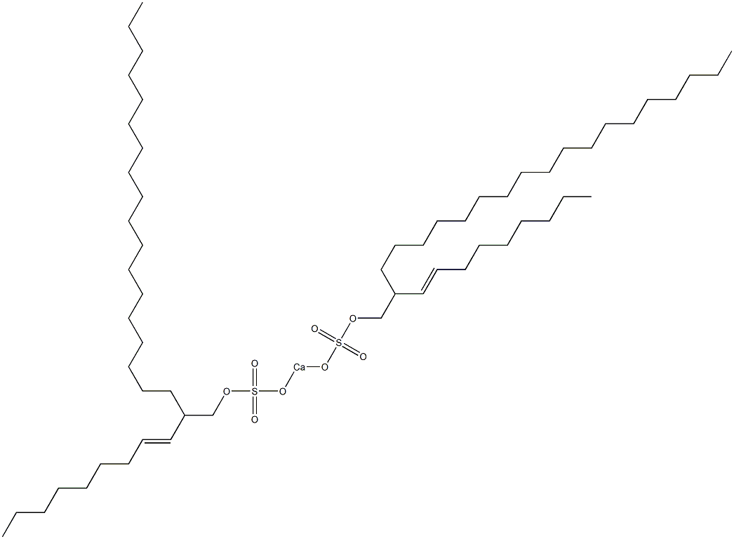 Bis[2-(1-nonenyl)icosyloxysulfonyloxy]calcium Struktur