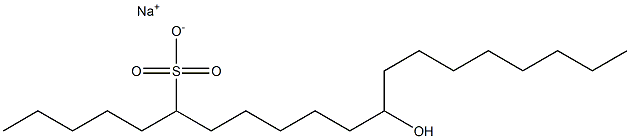 12-Hydroxyicosane-6-sulfonic acid sodium salt Struktur