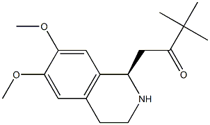 (1R)-6,7-Dimethoxy-1,2,3,4-tetrahydro-1-(tert-butylcarbonylmethyl)isoquinoline Struktur