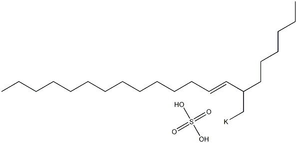 Sulfuric acid 2-hexyl-3-hexadecenyl=potassium ester salt Struktur