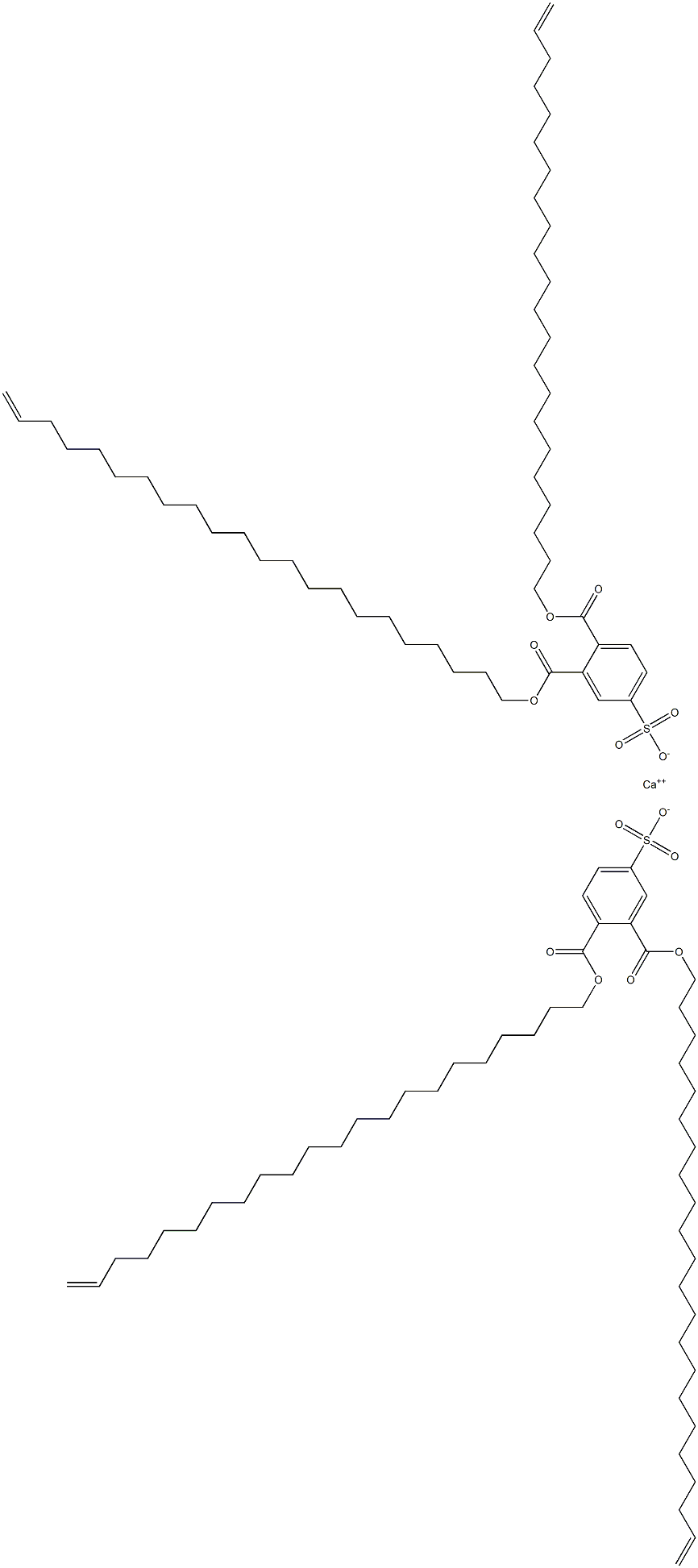 Bis[3,4-di(21-docosenyloxycarbonyl)benzenesulfonic acid]calcium salt Struktur