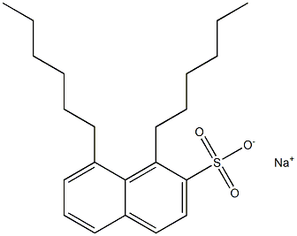 1,8-Dihexyl-2-naphthalenesulfonic acid sodium salt Struktur