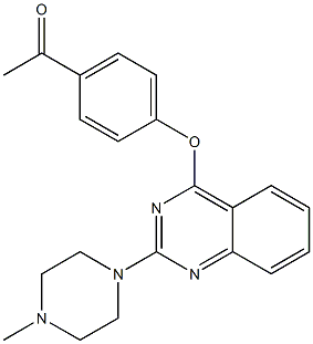 2-[4-Methyl-1-piperazinyl]-4-(4-acetylphenoxy)quinazoline Struktur