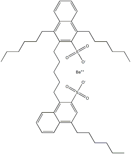 Bis(1,4-dihexyl-2-naphthalenesulfonic acid)barium salt Struktur