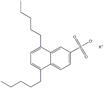 5,8-Dipentyl-2-naphthalenesulfonic acid potassium salt Structure