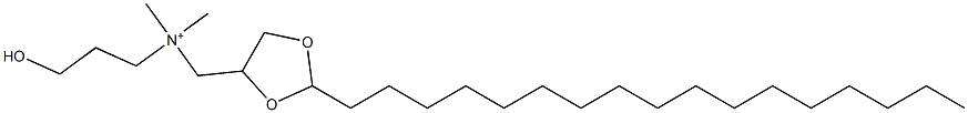 N-(3-Hydroxypropyl)-N,N-dimethyl(2-heptadecyl-1,3-dioxolan-4-yl)methanaminium Struktur