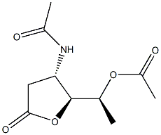 (4S,5S)-4-(Acetylamino)-5-[(S)-1-acetoxyethyl]-4,5-dihydrofuran-2(3H)-one Struktur