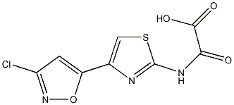 N-[4-[3-Chloro-5-isoxazolyl]-2-thiazolyl]oxamidic acid Struktur