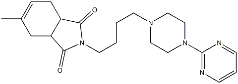 2-[4-[4-(2-Pyrimidinyl)-1-piperazinyl]butyl]-5-methyl-4,7-dihydro-2H-isoindole-1,3(3aH,7aH)-dione Struktur