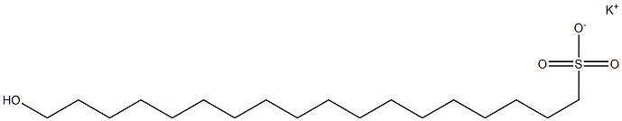 18-Hydroxyoctadecane-1-sulfonic acid potassium salt Struktur