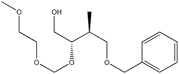 (2S,3S)-4-Benzyloxy-2-(2-methoxyethoxymethoxy)-3-methyl-1-butanol Struktur