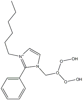 3-Hexyl-2-phenyl-1-[pentoxymethyl]-1H-imidazol-3-ium Struktur