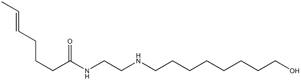 N-[2-[(8-Hydroxyoctyl)amino]ethyl]-5-heptenamide Struktur