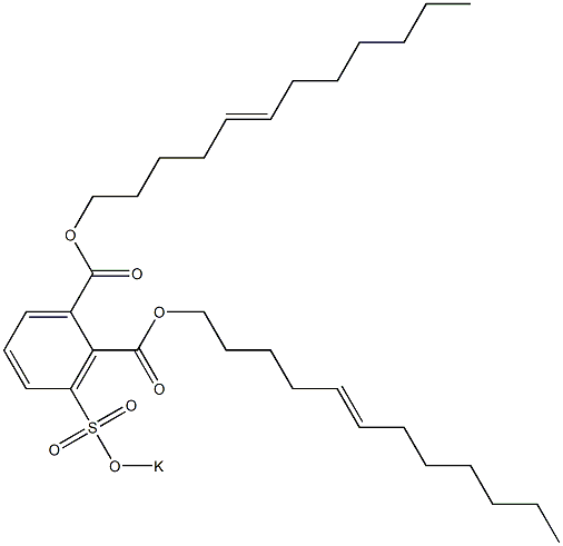 3-(Potassiosulfo)phthalic acid di(5-dodecenyl) ester Struktur