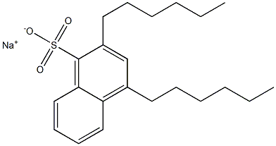 2,4-Dihexyl-1-naphthalenesulfonic acid sodium salt Struktur