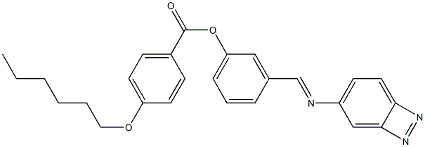 4-(Hexyloxy)benzoic acid 3-[(azobenzen-4-yl)iminomethyl]phenyl ester Struktur