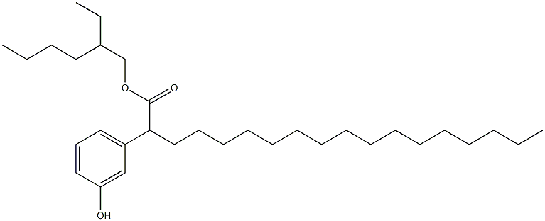 2-(3-Hydroxyphenyl)stearic acid 2-ethylhexyl ester Struktur