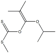 Dithiocarbonic acid O-(1-isopropoxy-2,2-dimethylvinyl)S-methyl ester Struktur