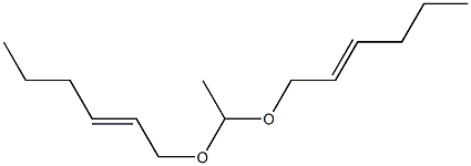 Acetaldehyde di[(E)-2-hexenyl]acetal Struktur