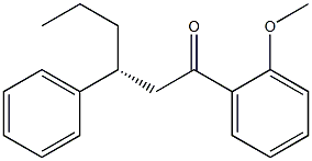 [R,(+)]-1-(2-Methoxyphenyl)-3-phenyl-1-hexanone Struktur