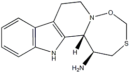 [1S,6R,13bR,(+)]-1-Amino-1,2,7,8,13,13b-hexahydro[1,6,2]oxathiazepino[2',3':1,2]pyrido[3,4-b]indole Struktur