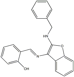 3-[(2-Hydroxybenzylidene)amino]-2-(benzylamino)benzofuran Struktur